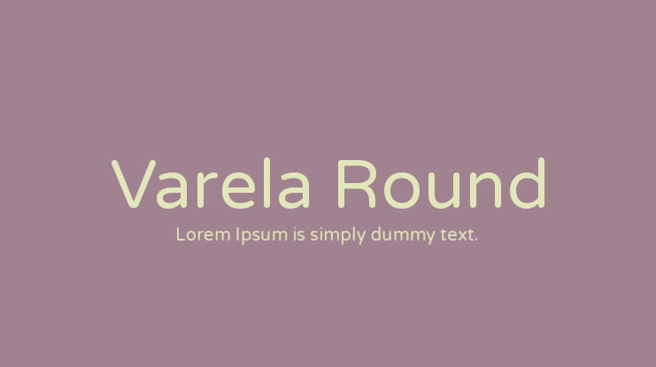 Varela Round Font