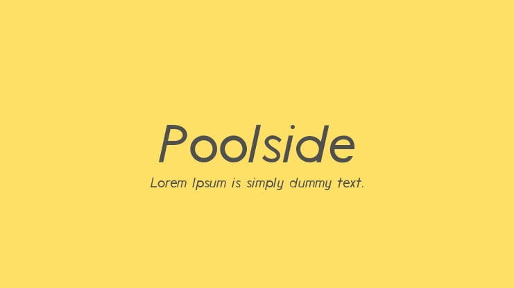 Poolside Font