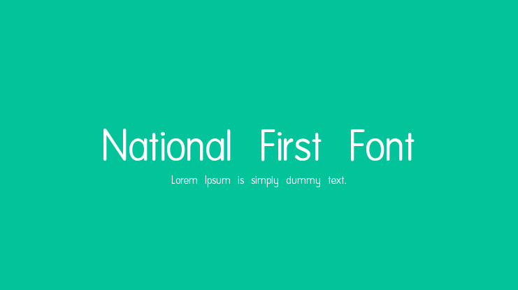 National First Font