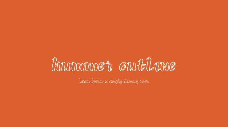 hummer outline Font Family