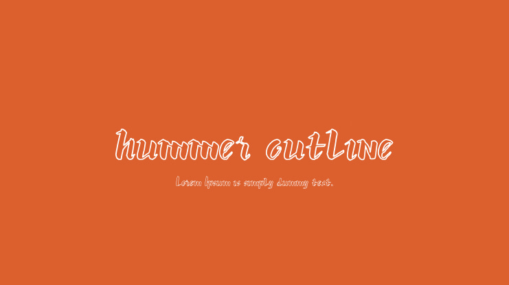 hummer outline Font Family