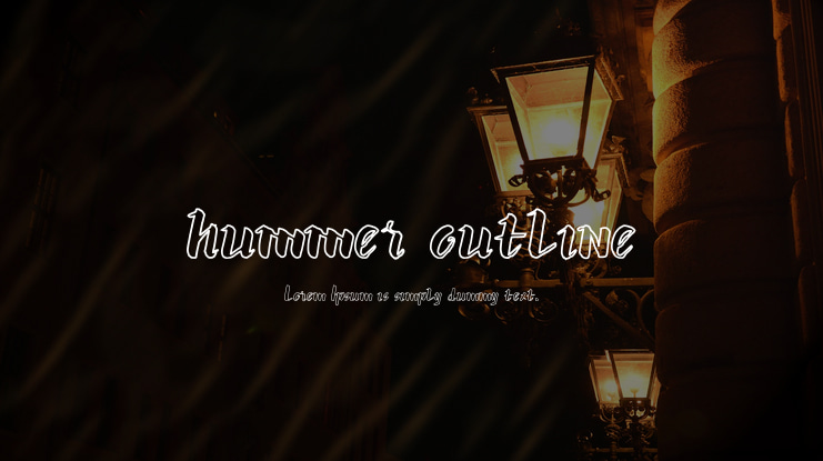 hummer outline Font Family