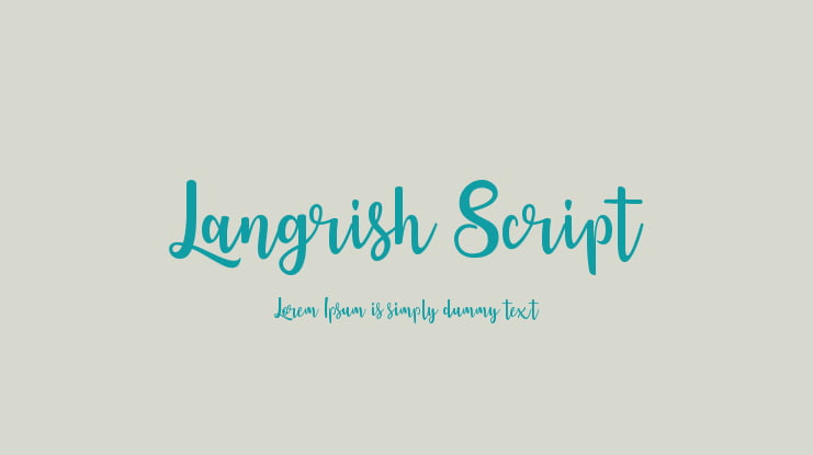 Langrish Script Font