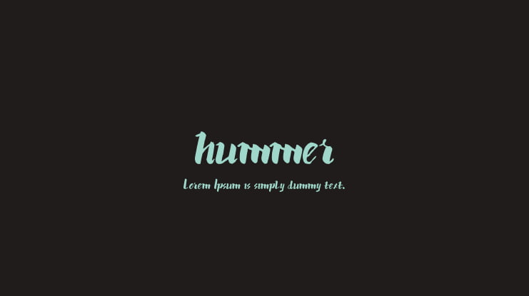hummer Font