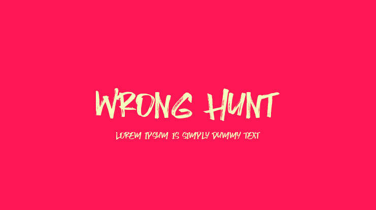Wrong Hunt Font