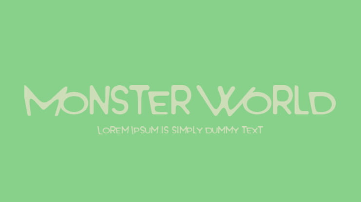Monster World Font