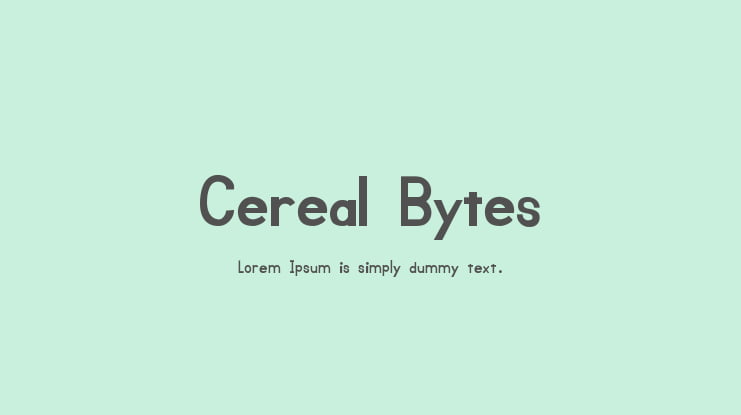 Cereal Bytes Font
