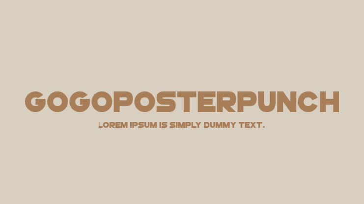 GoGoPosterPunch Font Family