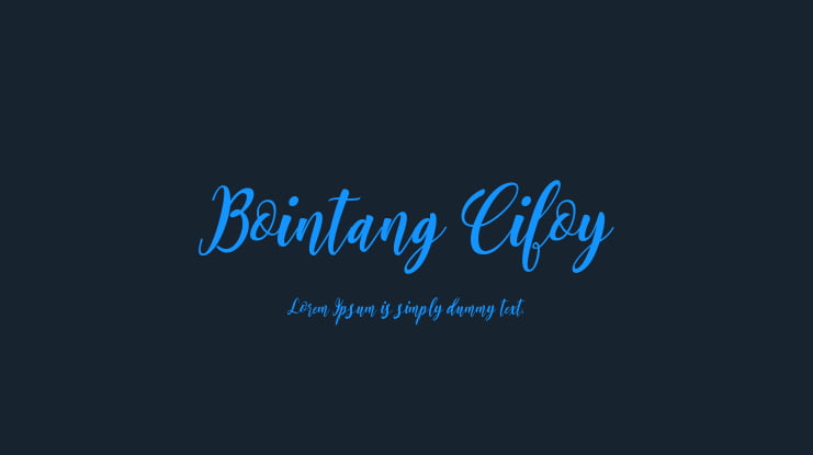 Bointang Cifoy Font