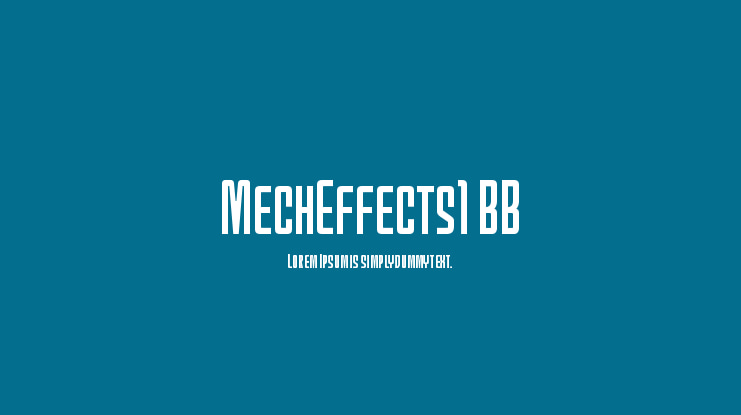 MechEffects1 BB Font Family