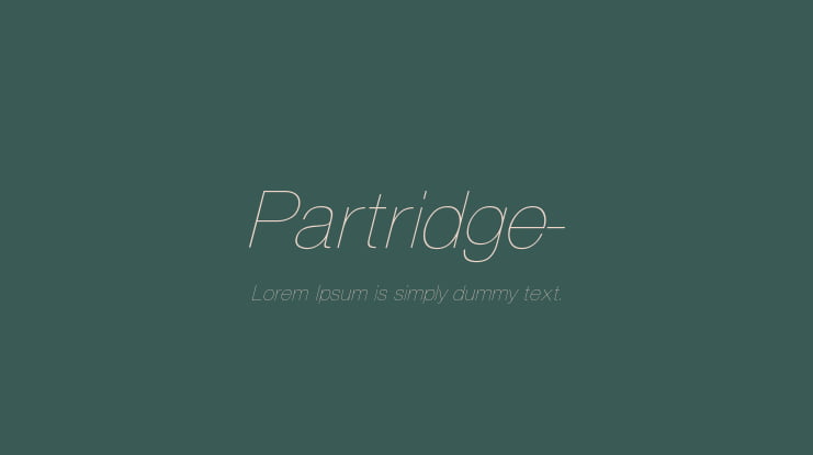 Partridge- Font