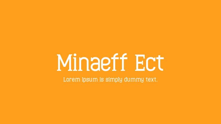 Minaeff Ect Font Family