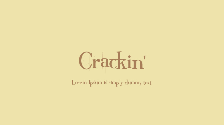 Crackin' Font