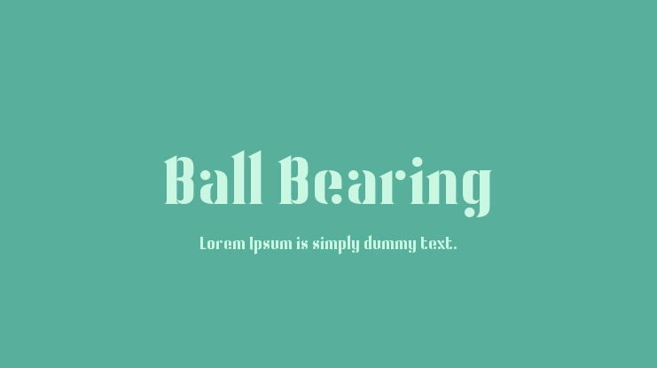 Ball Bearing Font