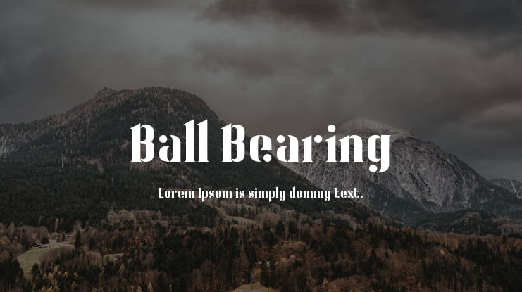 Ball Bearing Font