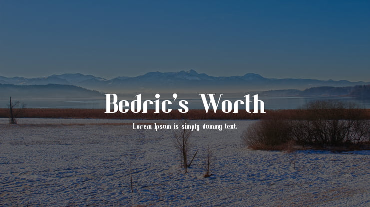 Bedric's Worth Font