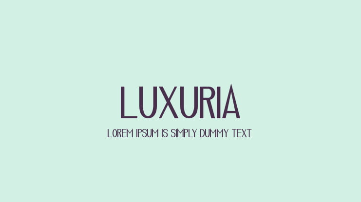 Luxuria Font