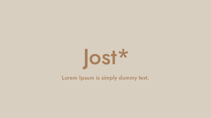 Jost* Font Family