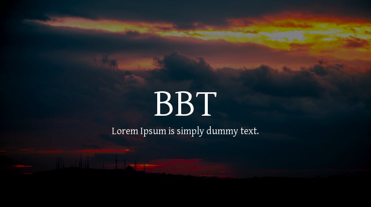 BBT Font Family