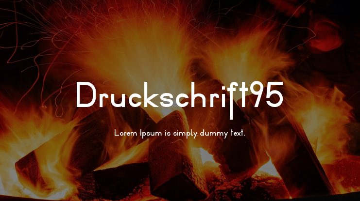 Druckschrift95 Font