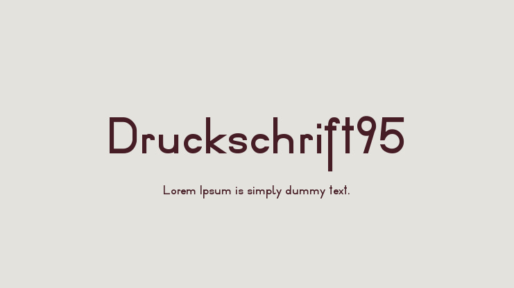 Druckschrift95 Font