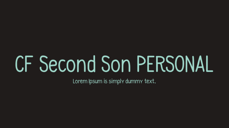 CF Second Son PERSONAL Font