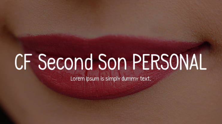 CF Second Son PERSONAL Font