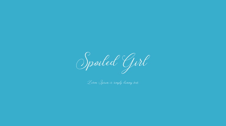 Spoiled Girl Font