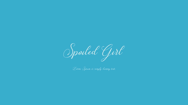 Spoiled Girl Font