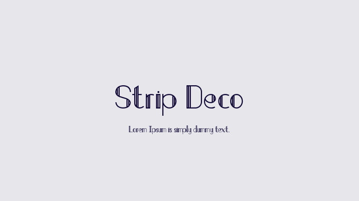 Strip Deco Font