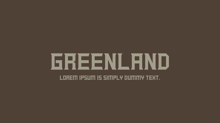 GREENLAND Font