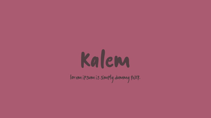 kalem Font