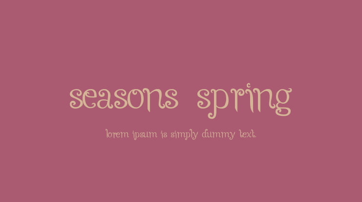 Seasons-Spring Font