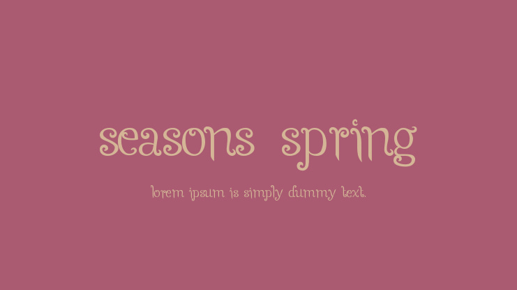Seasons-Spring Font