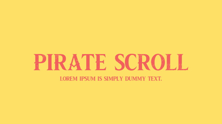 PIRATE SCROLL Font