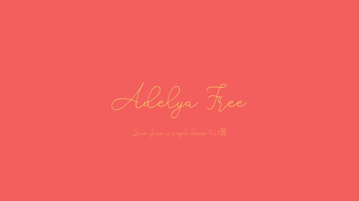 Adelya Free Font