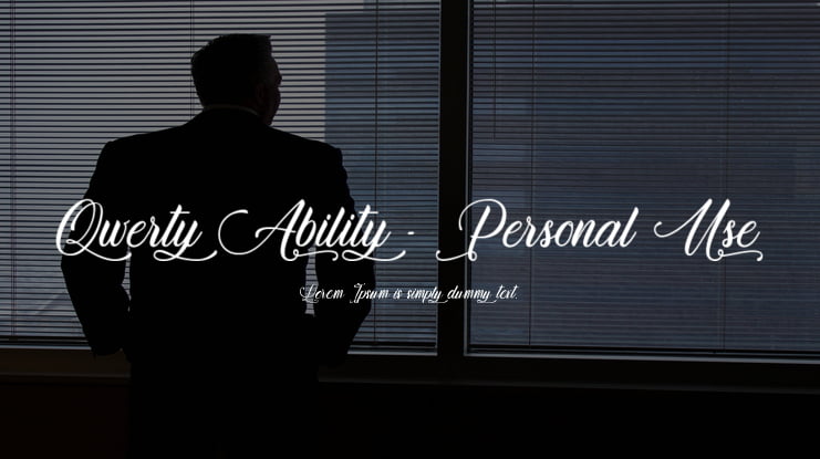 Qwerty Ability - Personal Use Font