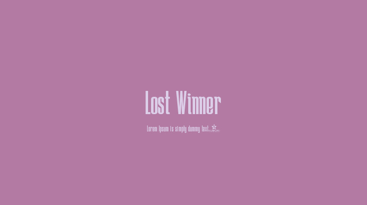 Lost Winner Font