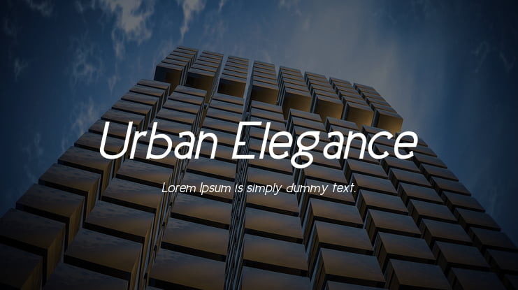 Urban Elegance Font Family