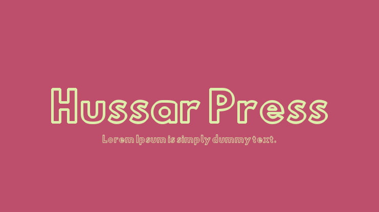 Hussar Press Font Family