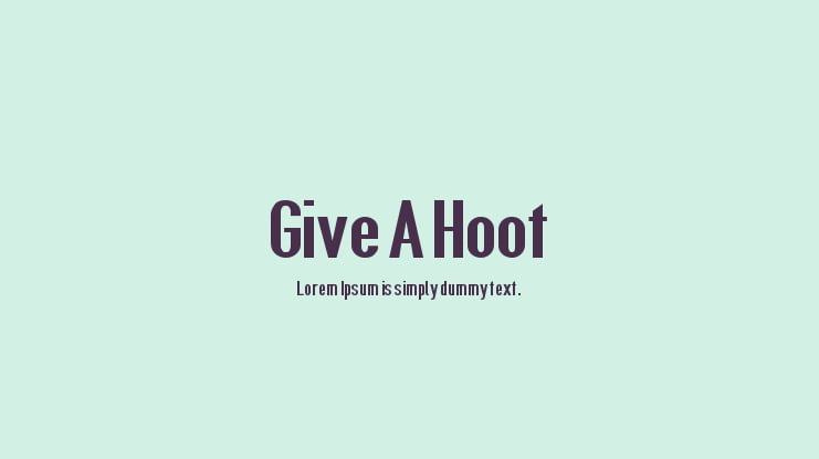 Give A Hoot Font Family