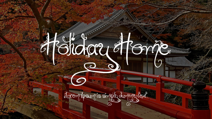 Holiday Home Font
