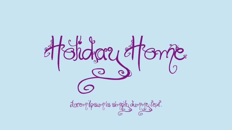 Holiday Home Font