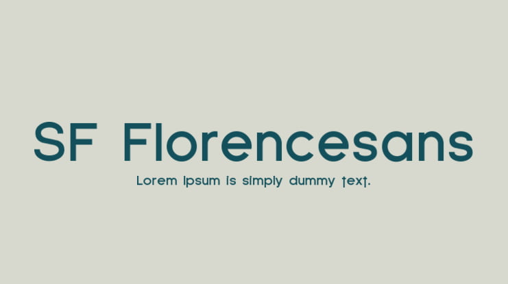 SF Florencesans Font Family