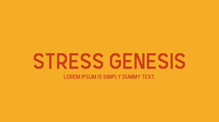 Stress Genesis Font