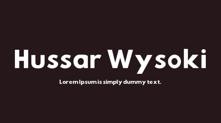 Hussar Wysoki Font Family