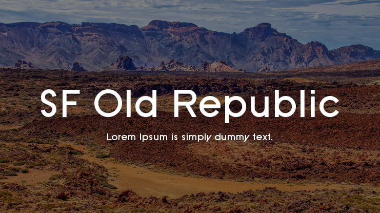 SF Old Republic Font Family