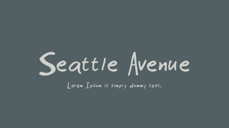 Seattle Avenue Font