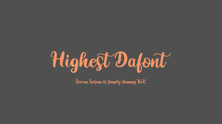 Highest Dafont Font