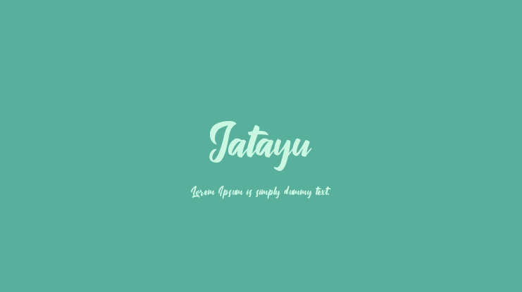 Jatayu Font